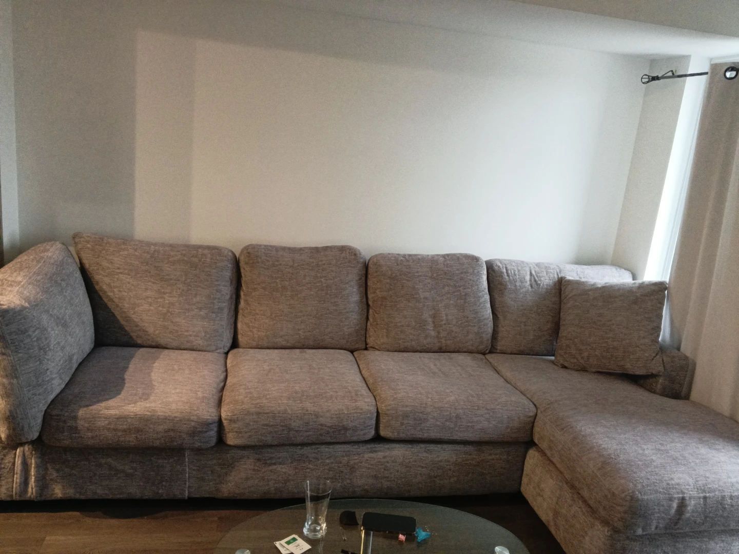 Large grey sectional sofa with chaise - photo 2