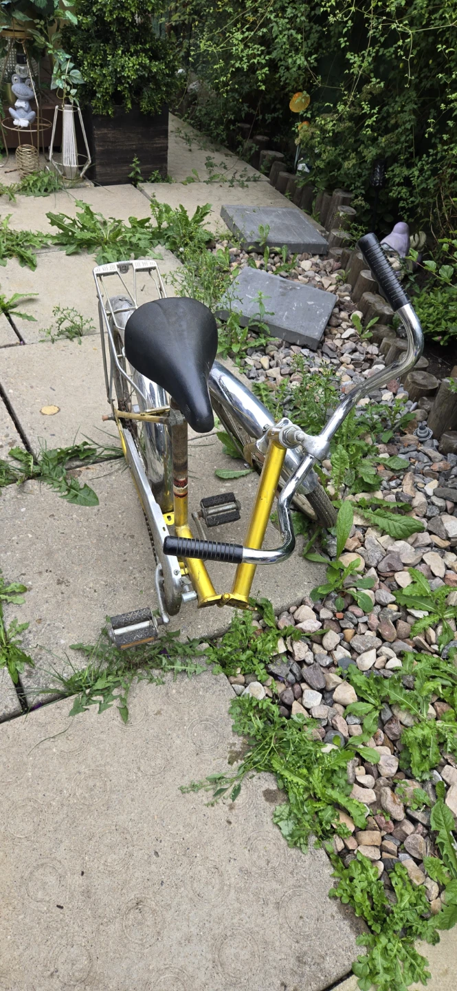 Folding antique bicycle