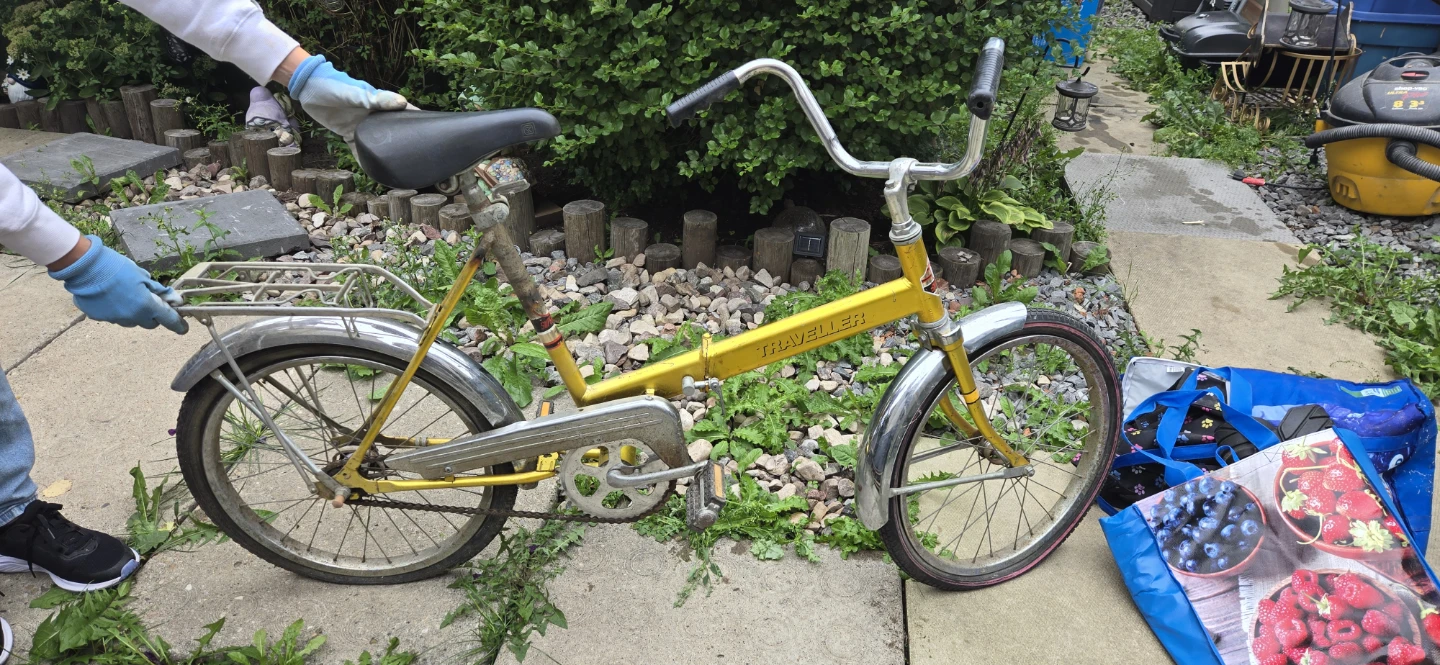 Folding antique bicycle - photo 2