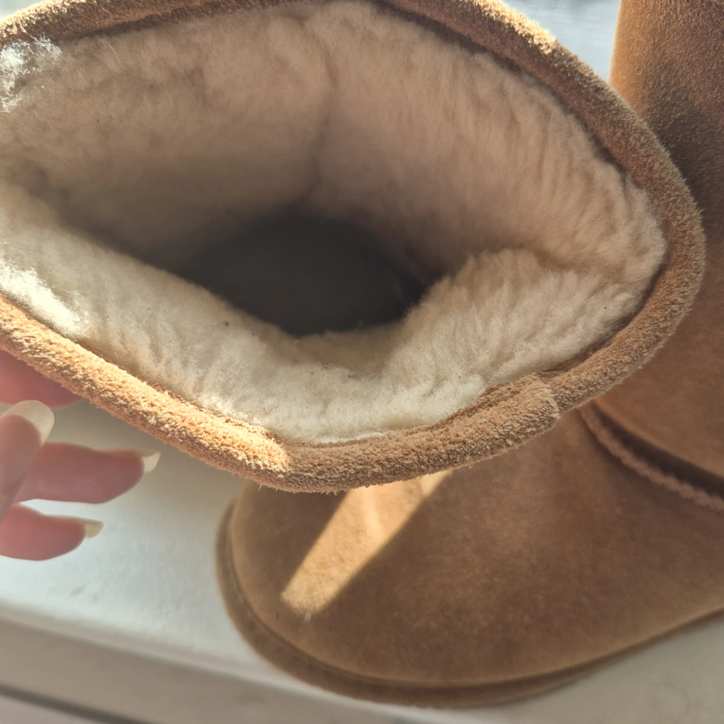 Bearpaw Tan Suede Boots Size 6 - photo 2