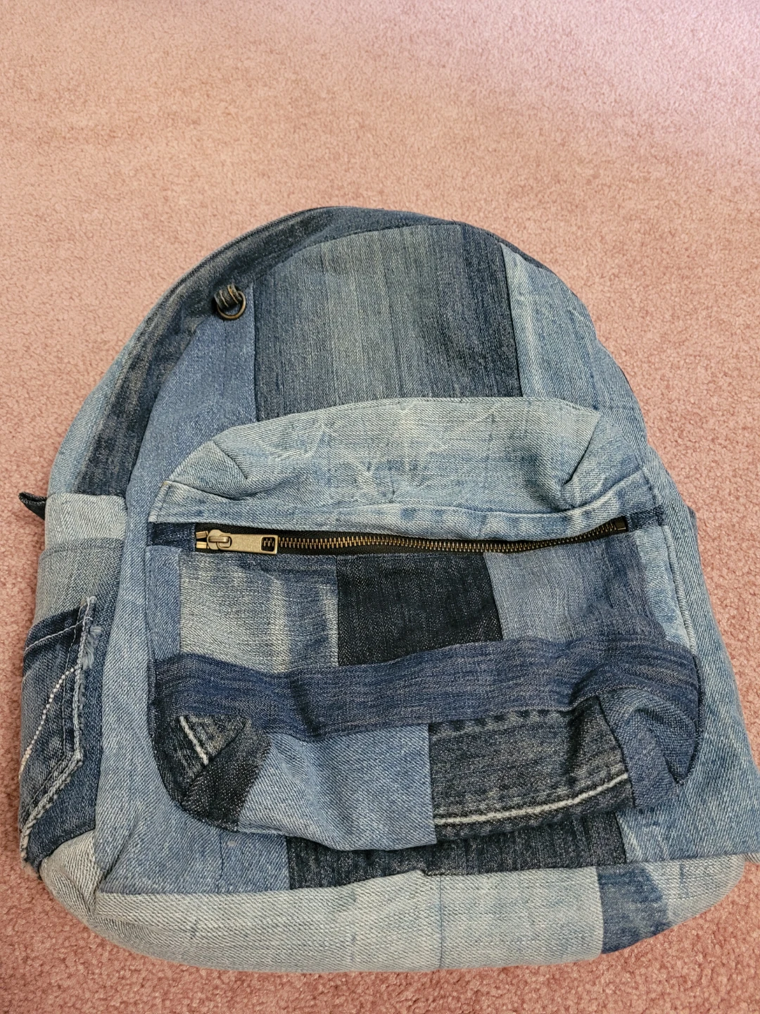 Patchwork Denim Backpack🏈