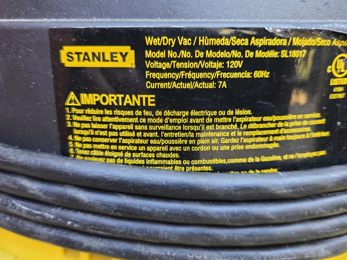 Stanley 8 Gallon Wet/Dry Vac - photo 3