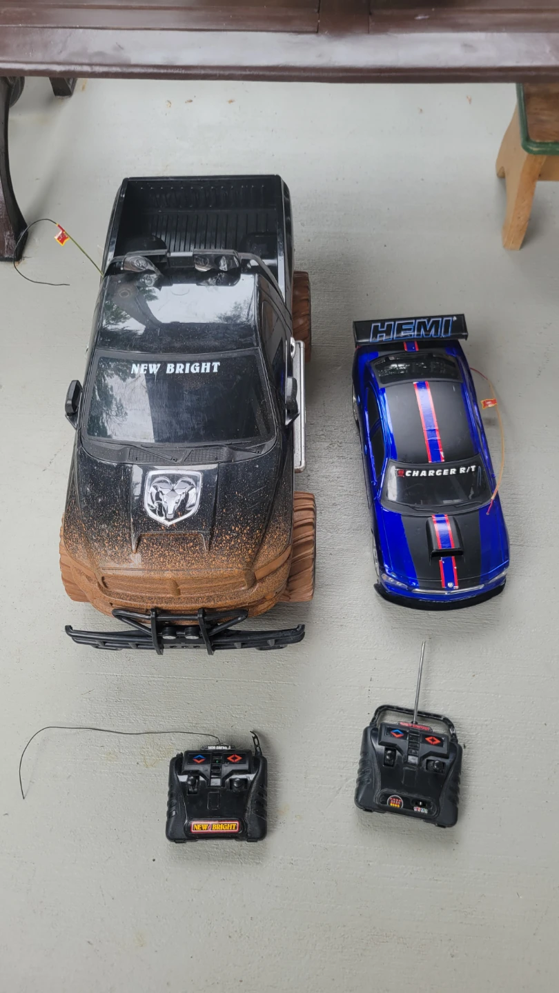 Big New Bright RC Truck and Dodge Charger-$10 - photo 2