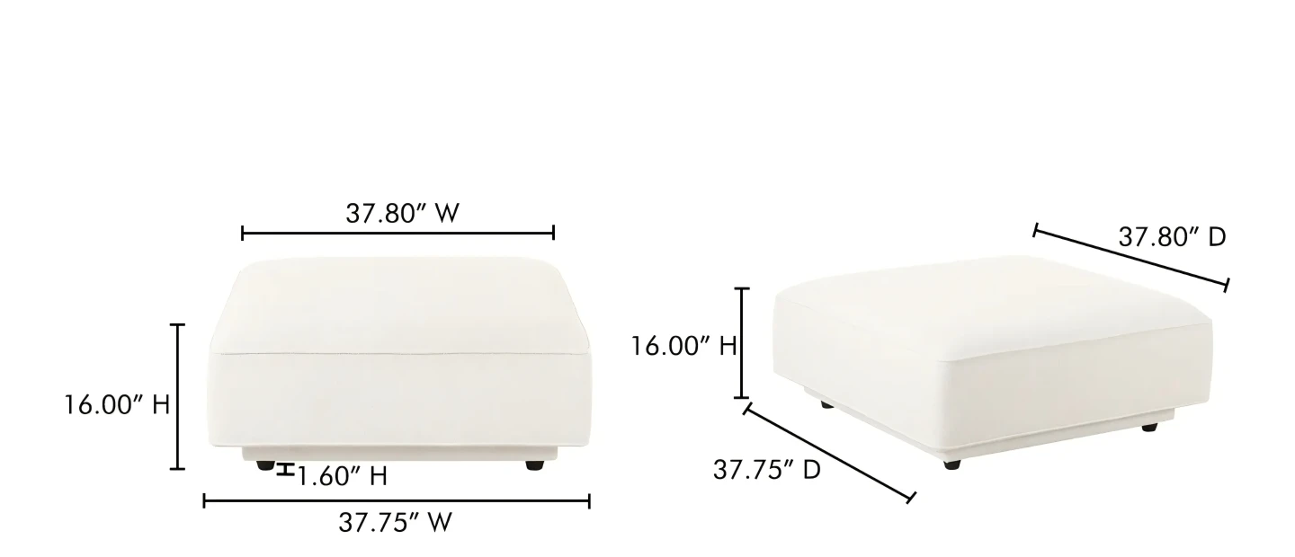 Moe's Rosello Square Ottoman - photo 4