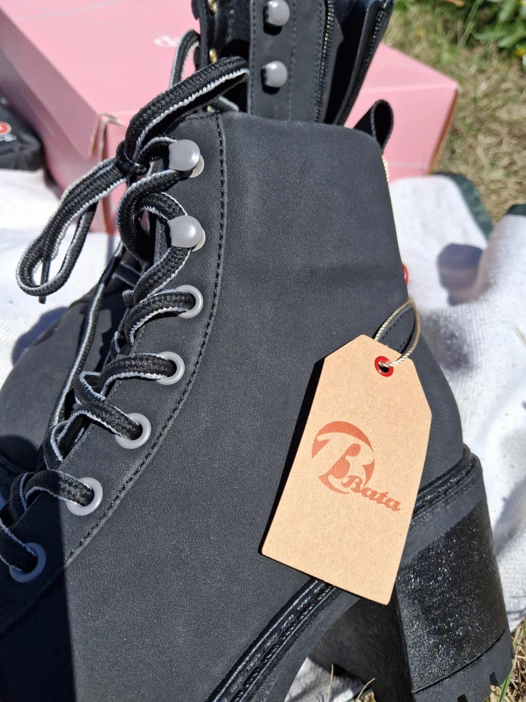 Bata Women's Black Combat Boots Size 37 - photo 2