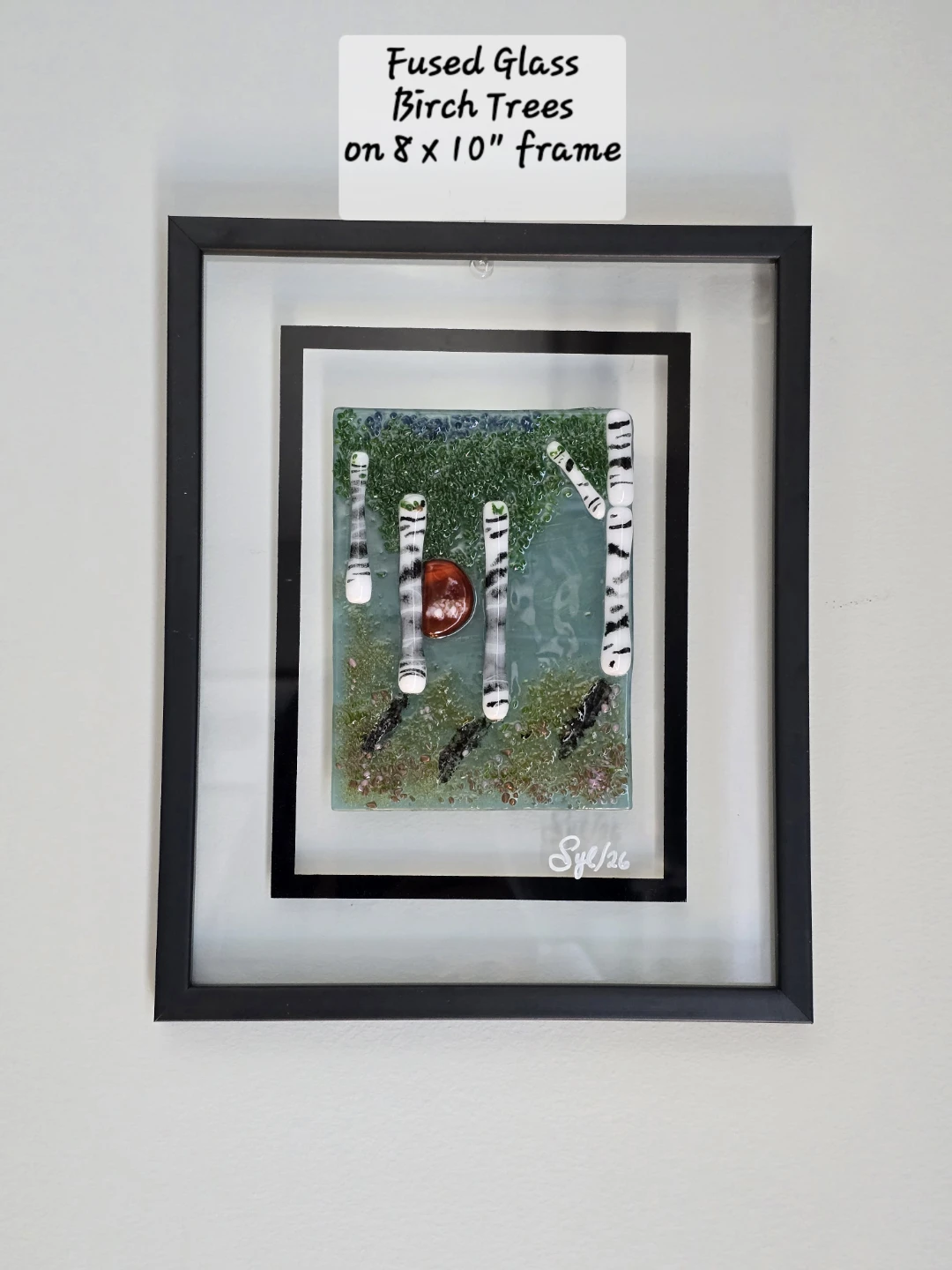 Fused Glass "The birch Trees"