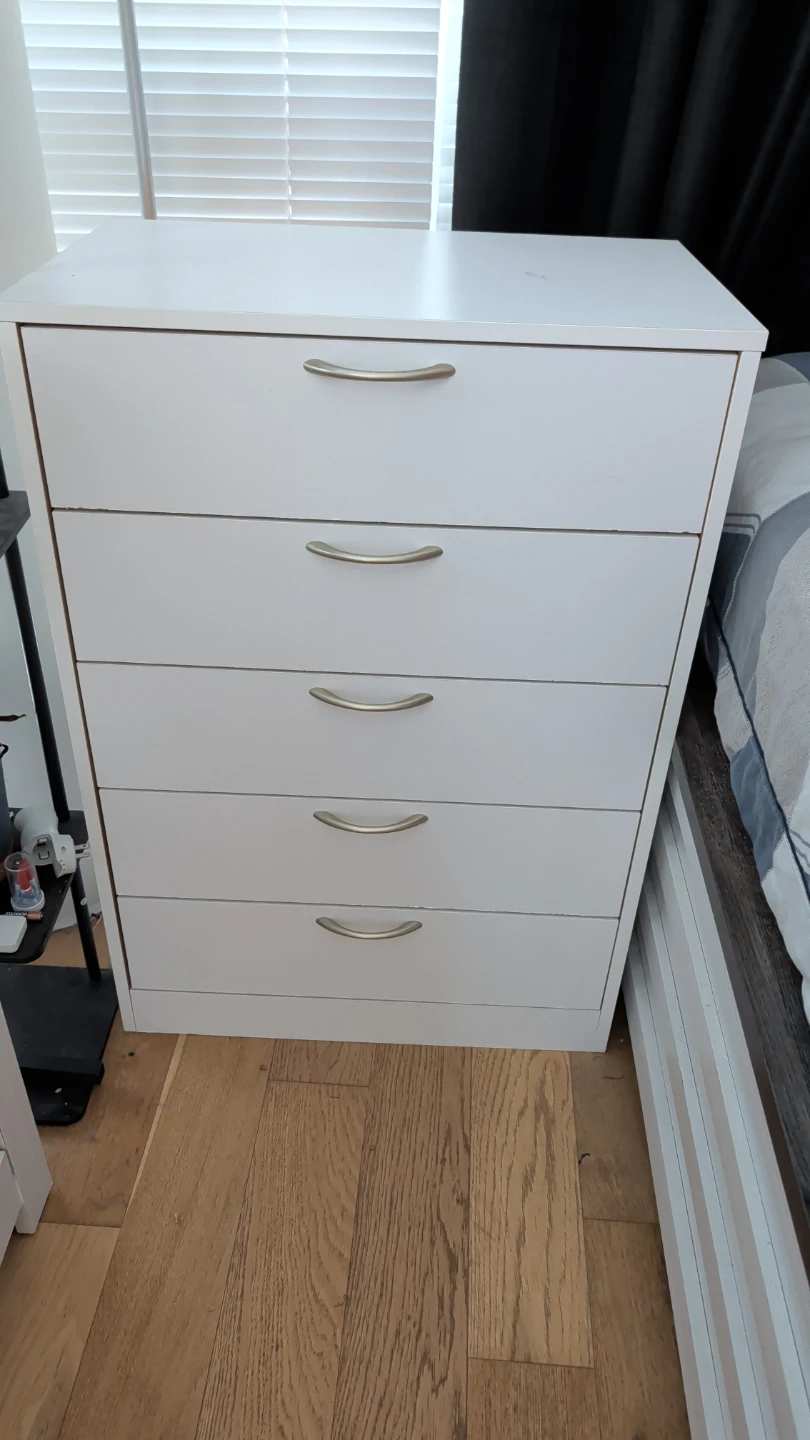 White 5-Drawer Dresser