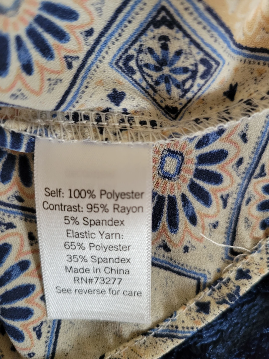 SO Knit to Woven Top Navy Size L - photo 4