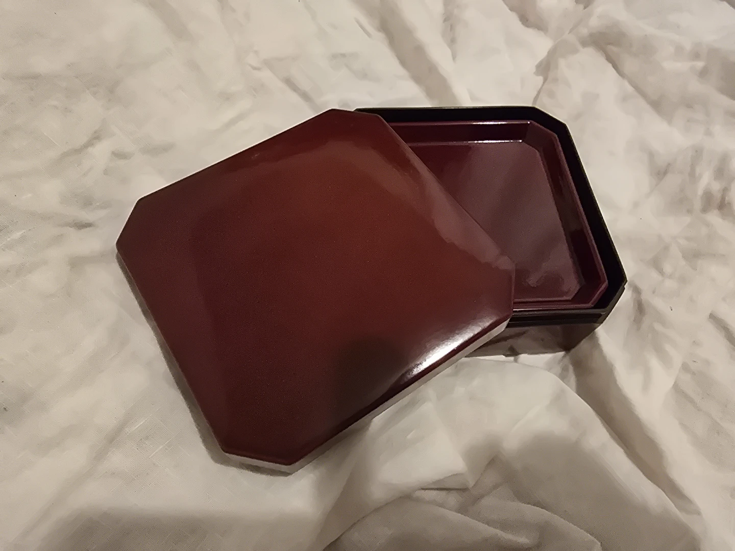 🏈 Set of 5 Japanese Lacquerware Mini Trays Vintage - photo 3