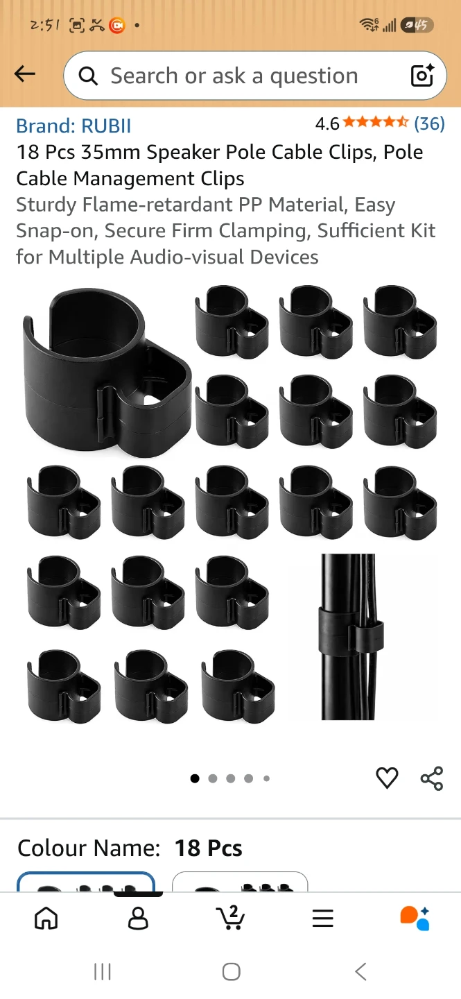 14 Pcs Speaker Pole Cable Clips