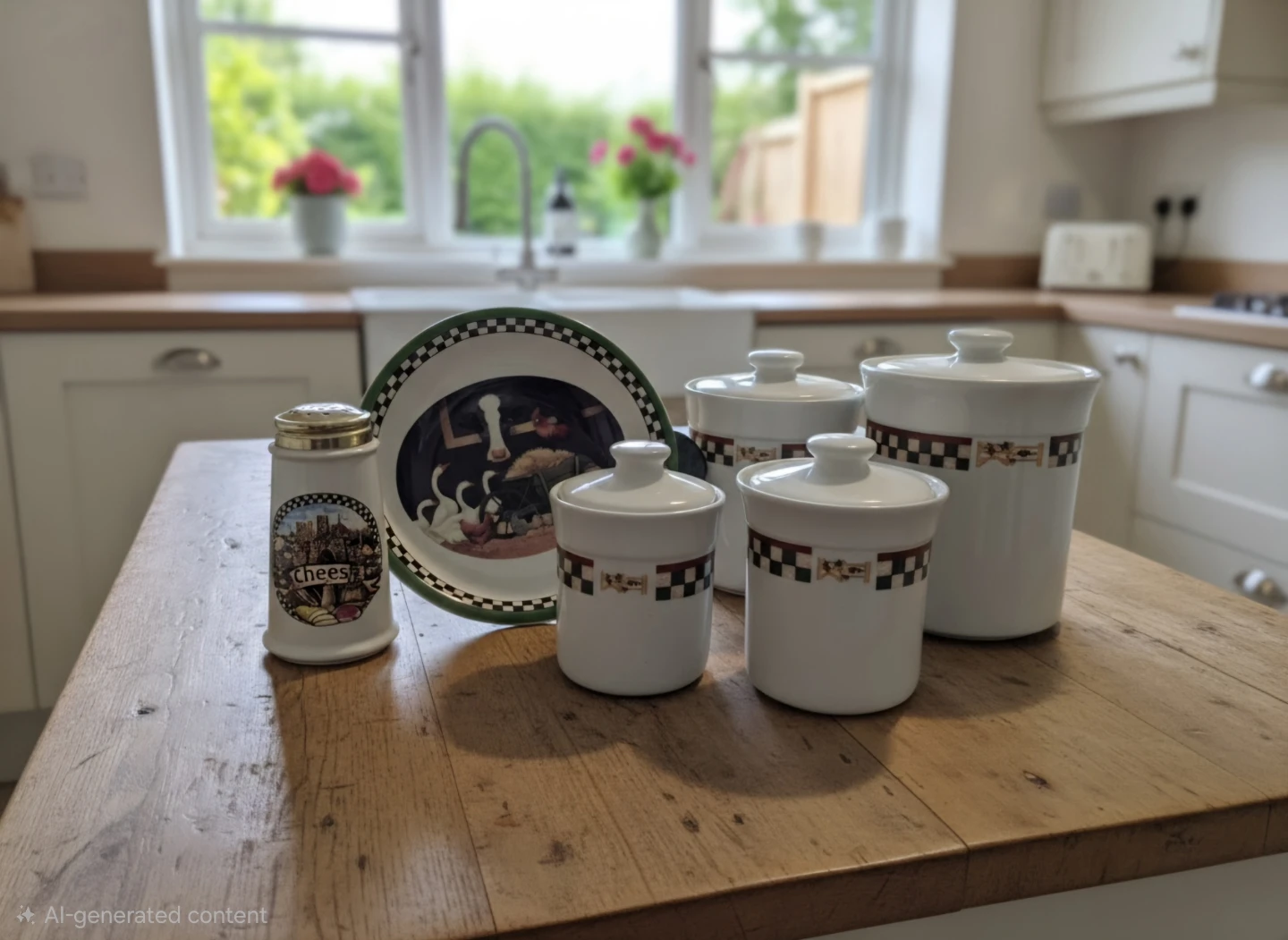 Farmhouse Kitchen Canister Set with Cheese Shaker - photo 4