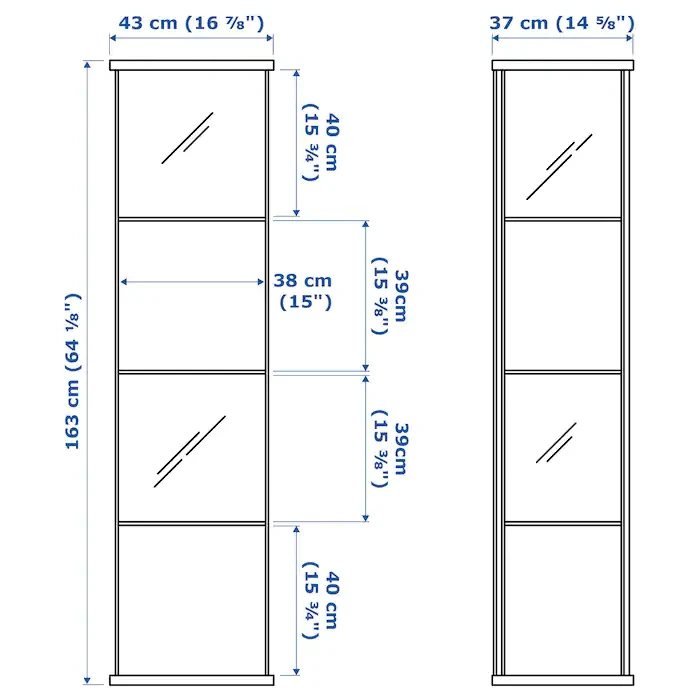 IKEA Detolf Glass Display Cabinet - photo 2