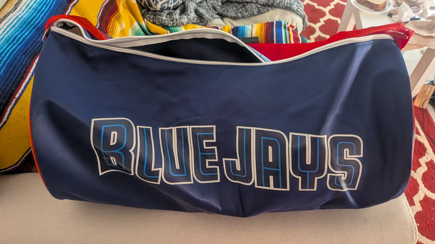 Toronto Blue Jays 50th Anniversary Duffle Bag - photo 2