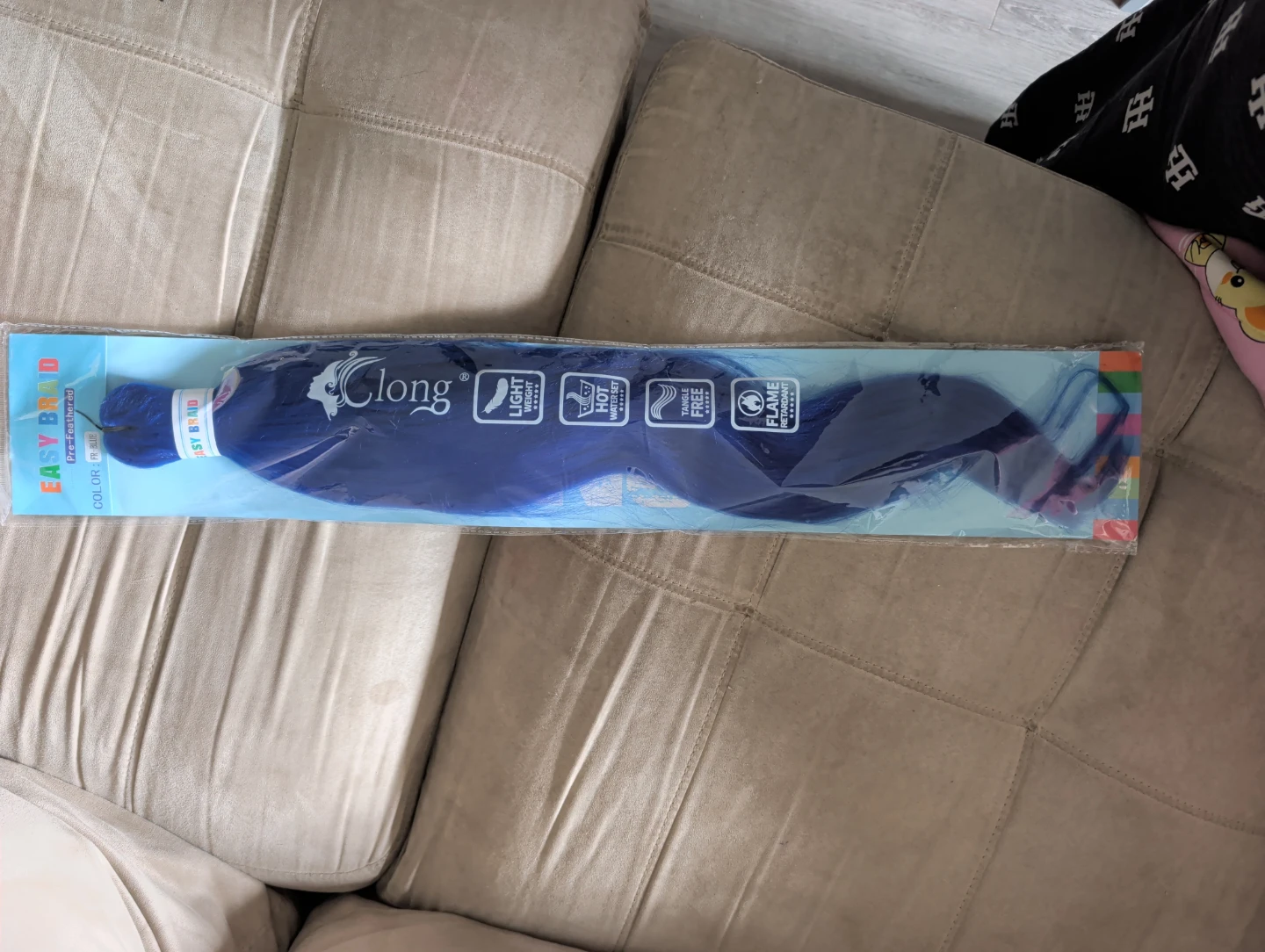 Clong Easy Braid Pre-Feathered Hair Blue