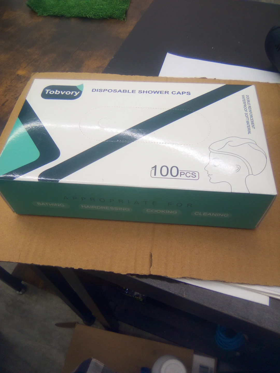Tobvory Disposable Shower Caps - 100 Count