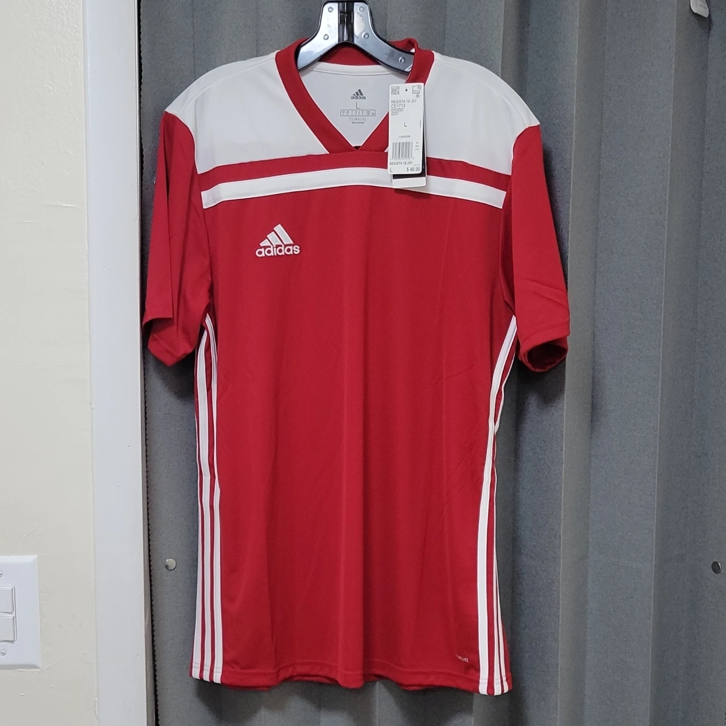 Adidas Regista 18 Jersey Red White Size Large - photo 2