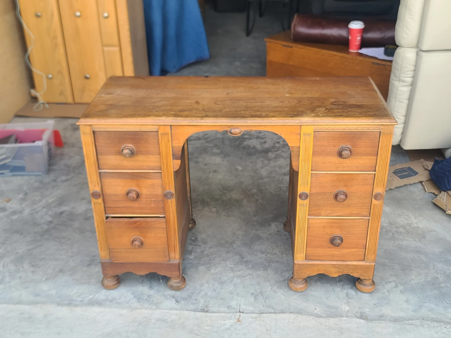Vintage Wooden Writing Desk