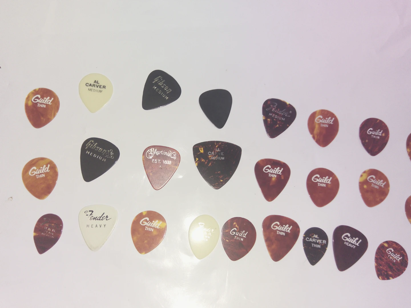 Assorted Guitar Picks vintage Including Guild and Fender - photo 2