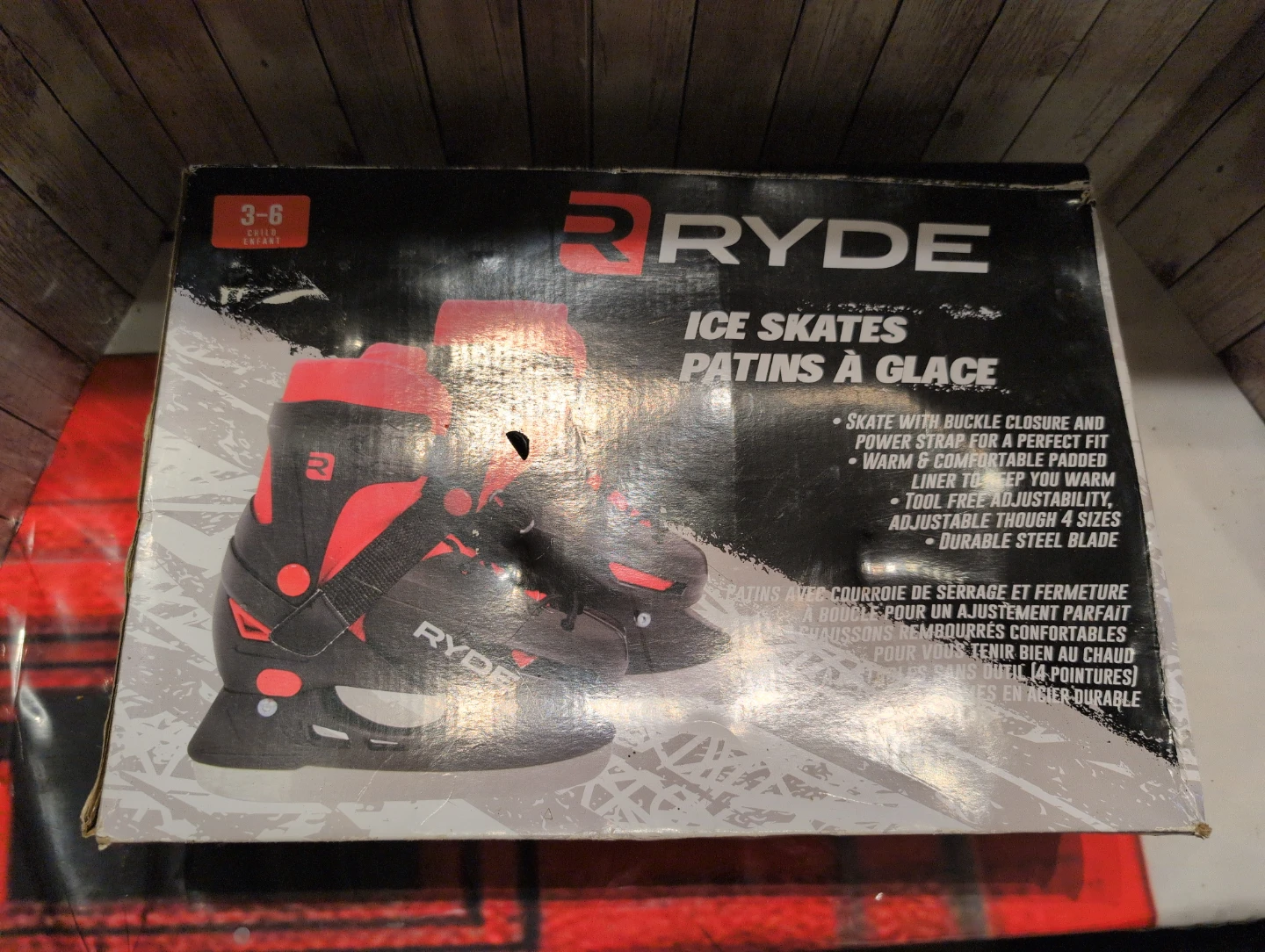 Ryde Adjustable Ice Skates - Child Size 3-6