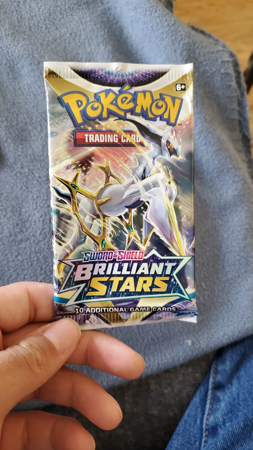 OPENED Pokemon Sword & Shield Brilliant Stars Trading Card Pack