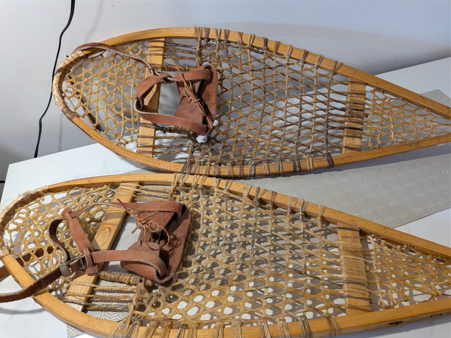 Vintage Wooden Snowshoes - photo 2