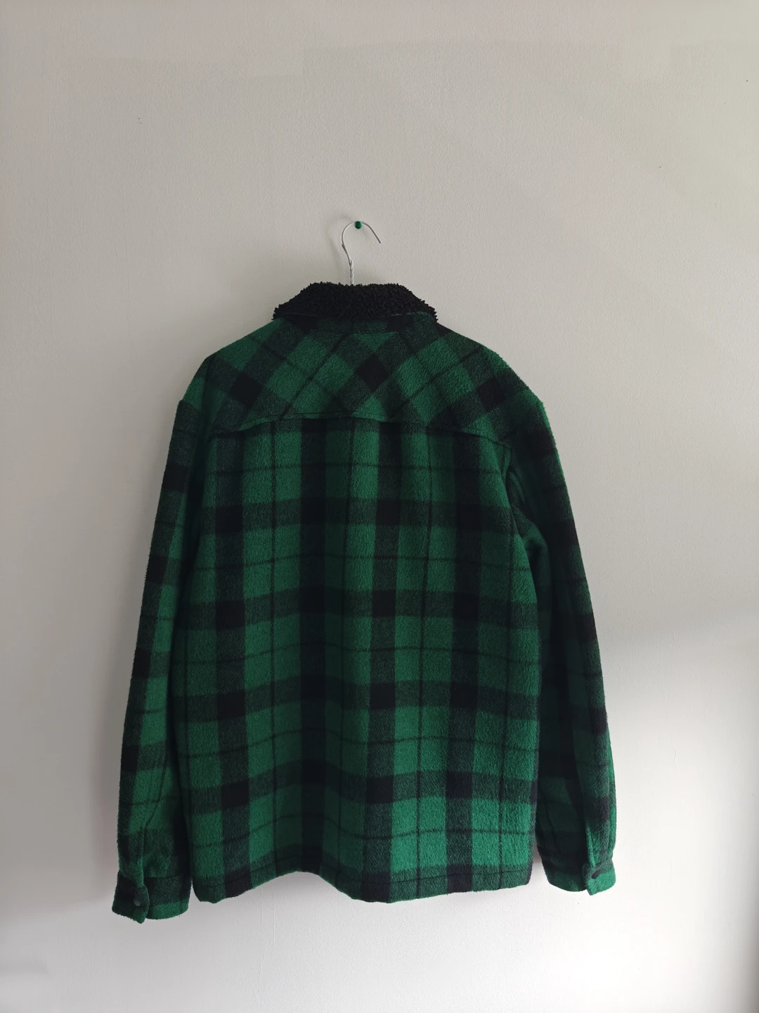 Pull&Bear STWD Green Check Fleece Jacket - photo 2