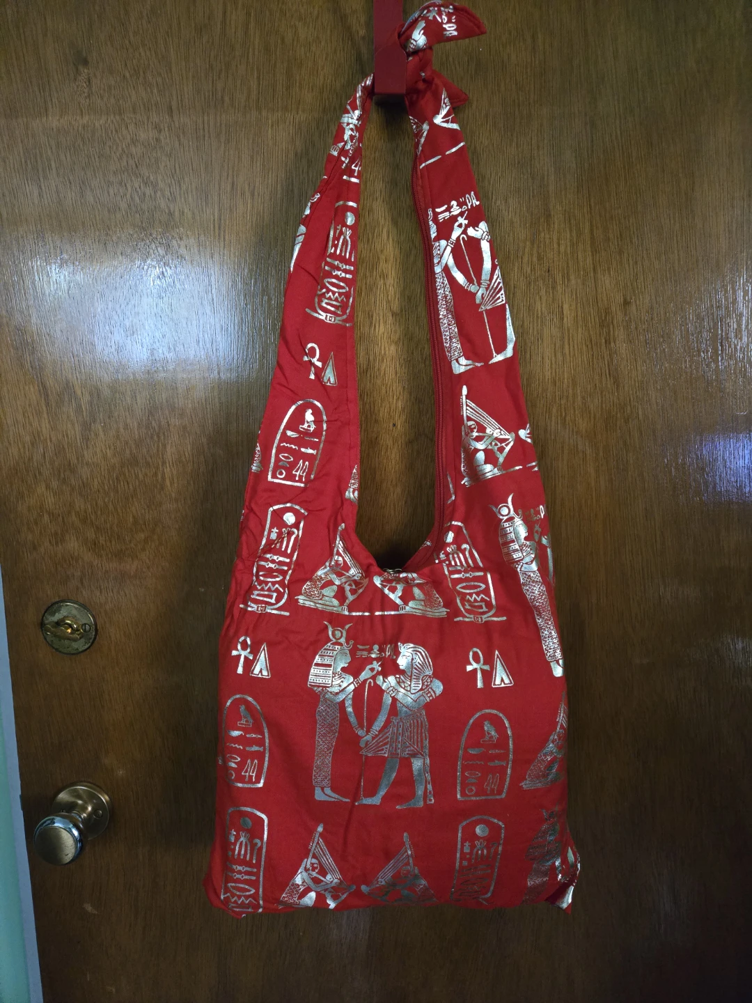Beautiful Red & Gold Egyptian Cloth Purse/Bag - photo 5