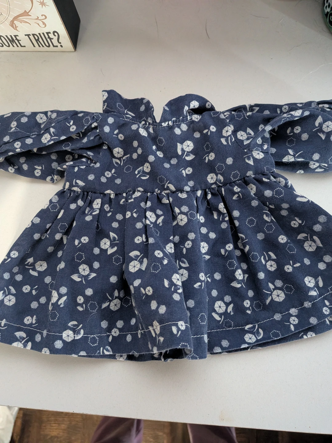 Blue Floral Doll Dress