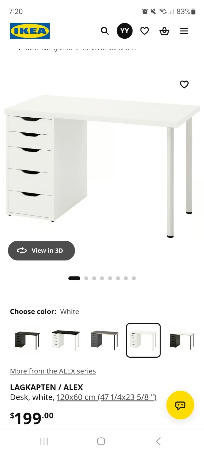 IKEA LAGKAPTEN / ALEX desk white