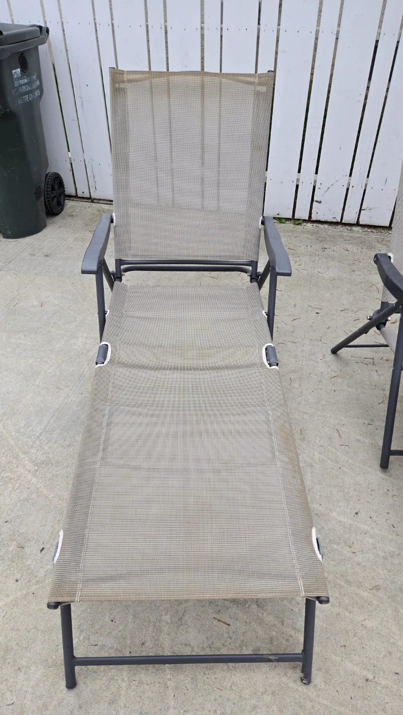 Folding Chaise Lounger Chair (Set of 2) - photo 3