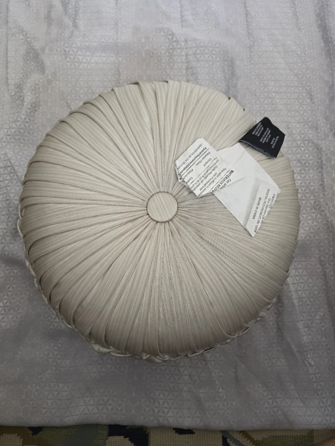 J. Queen New York Round Pleated Decorative Pillow - photo 2