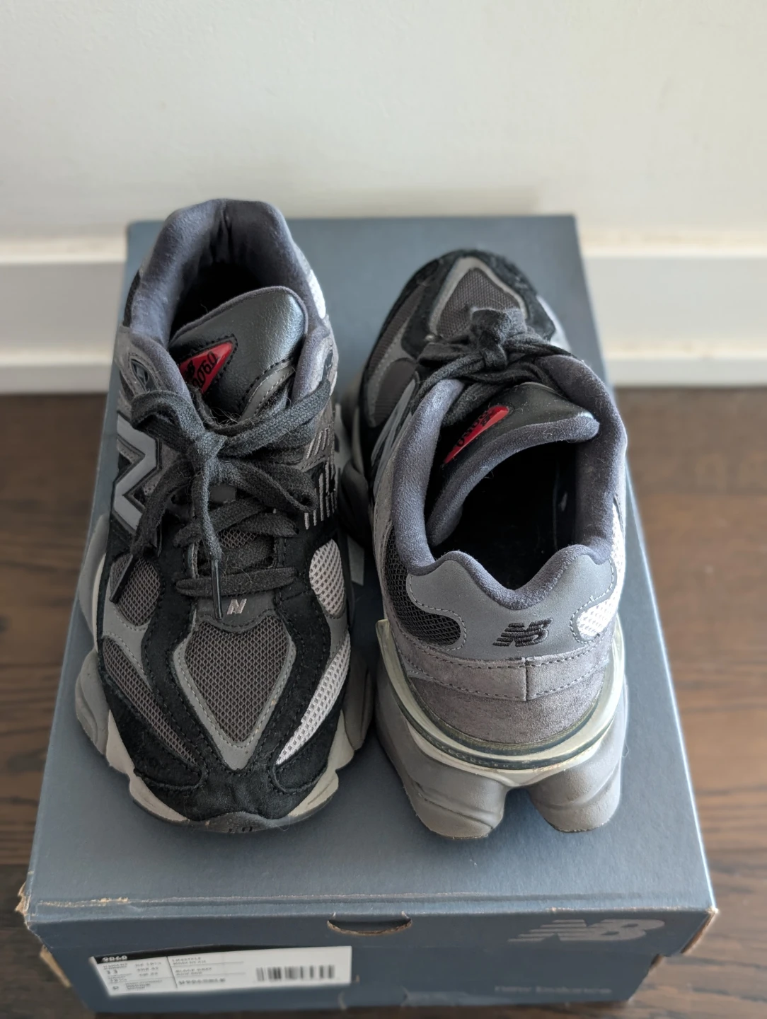 New Balance 9060 Grey Black Running Shoes - photo 2
