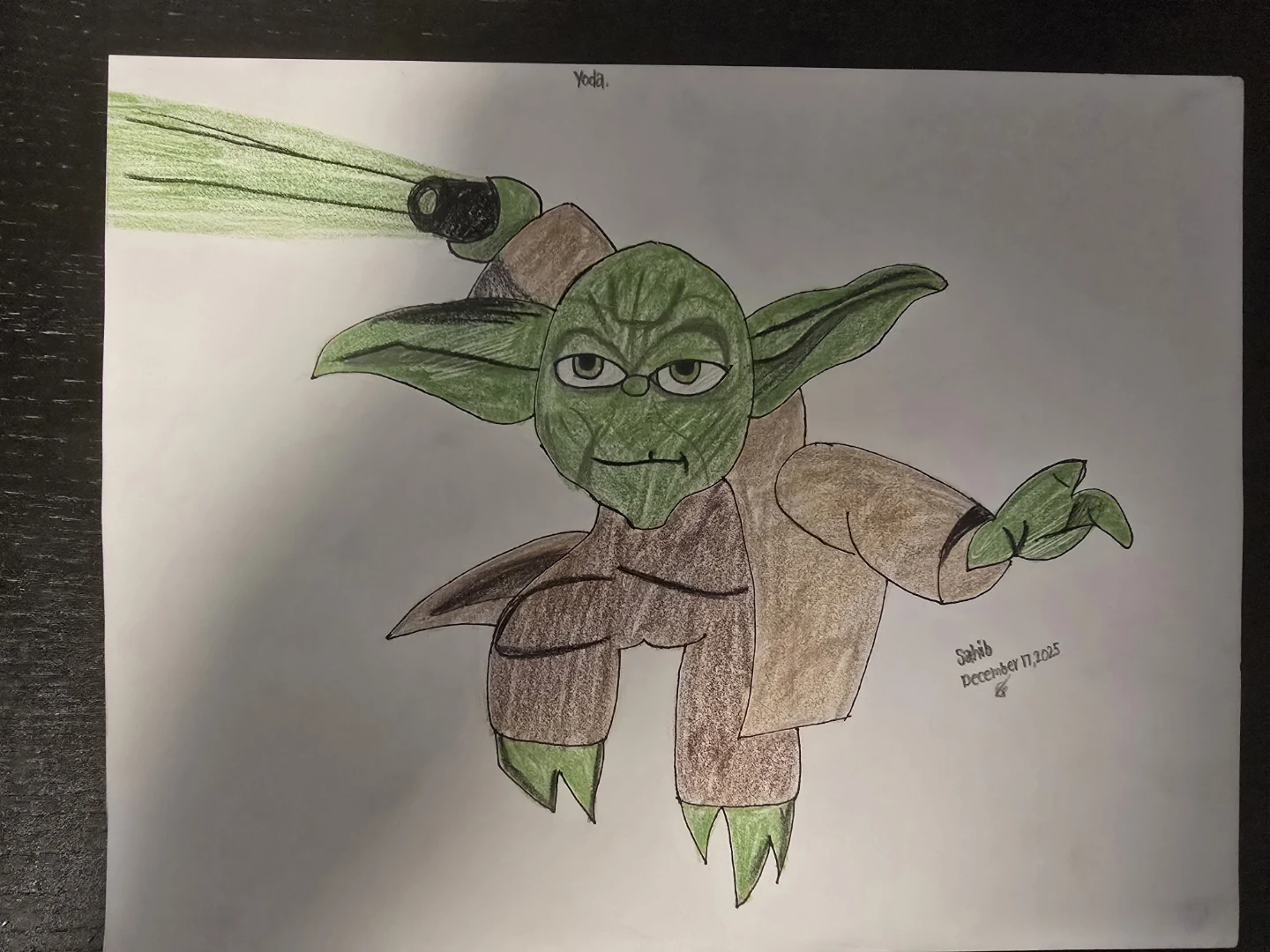 Yoda from Star Wars drawing