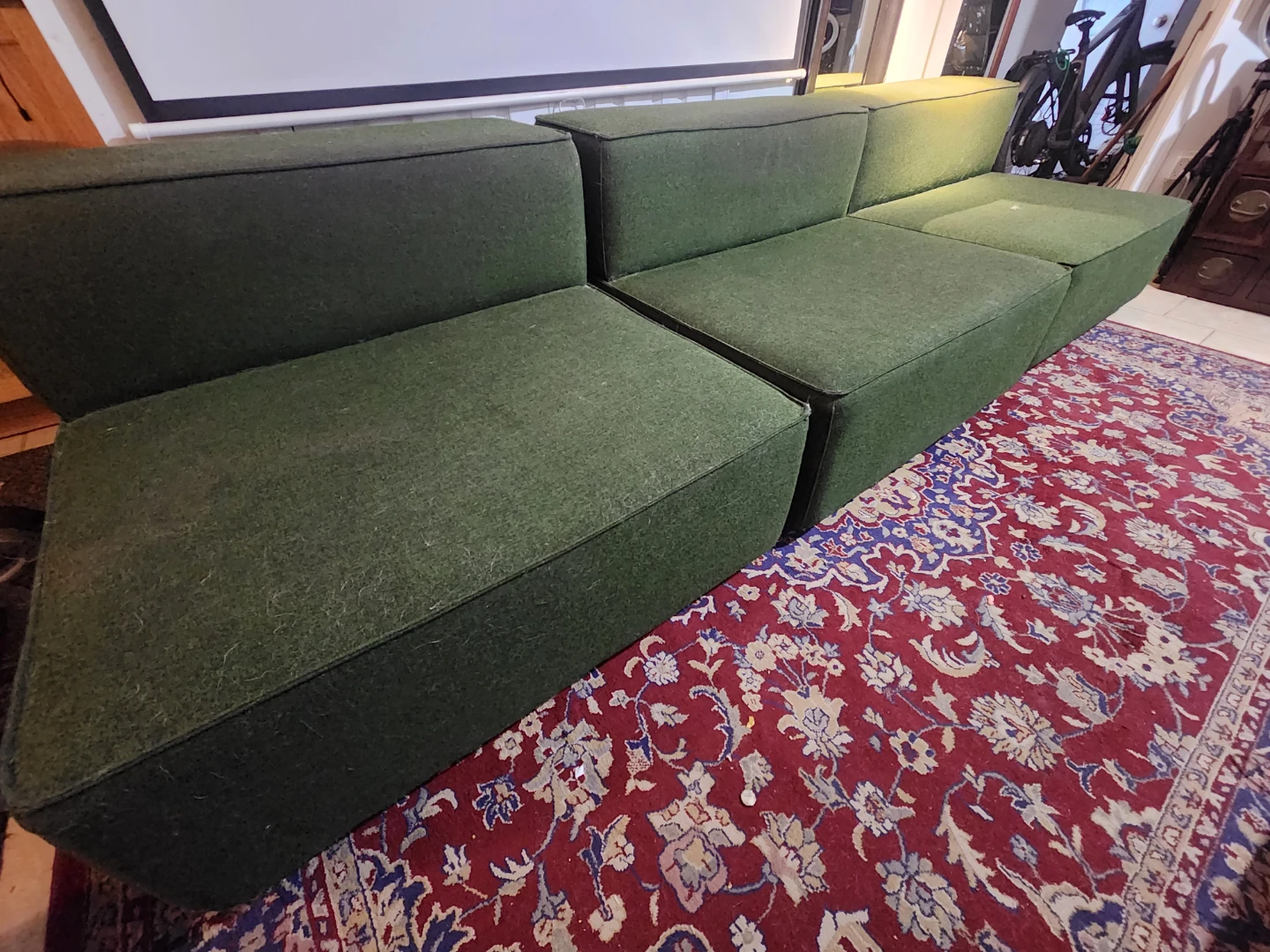 Premier Design Group Modular Green Sofa