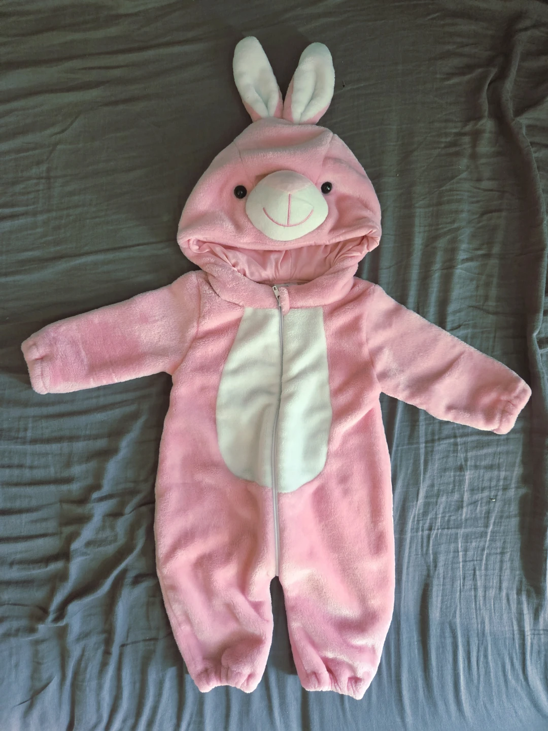 Pink Rabbit Baby Onesie Halloween  Costume 0-6M