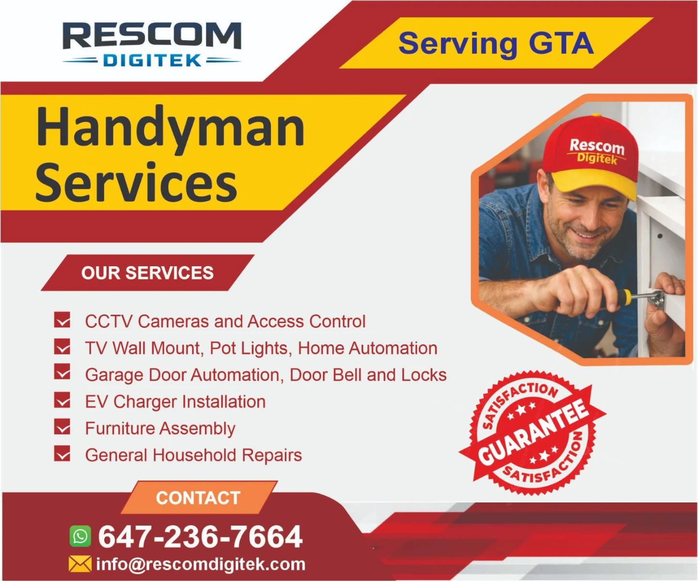 Rescom Digitek Handyman Services in GTA
