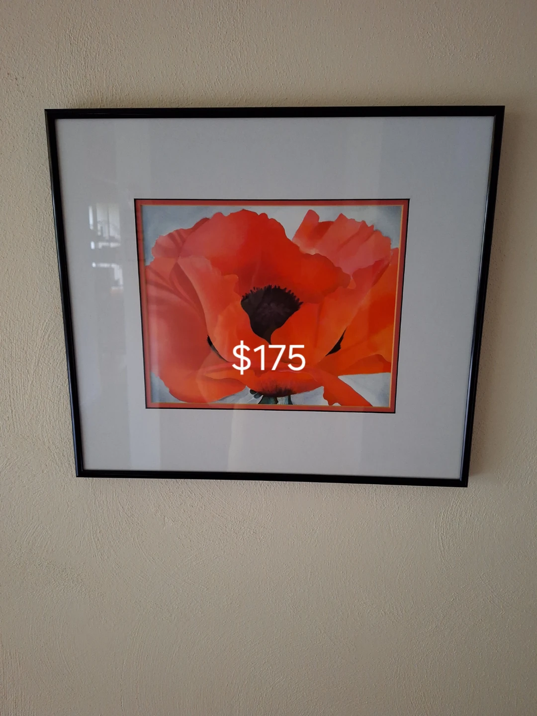Framed Red Poppy Georgia O'Keefe Art Print