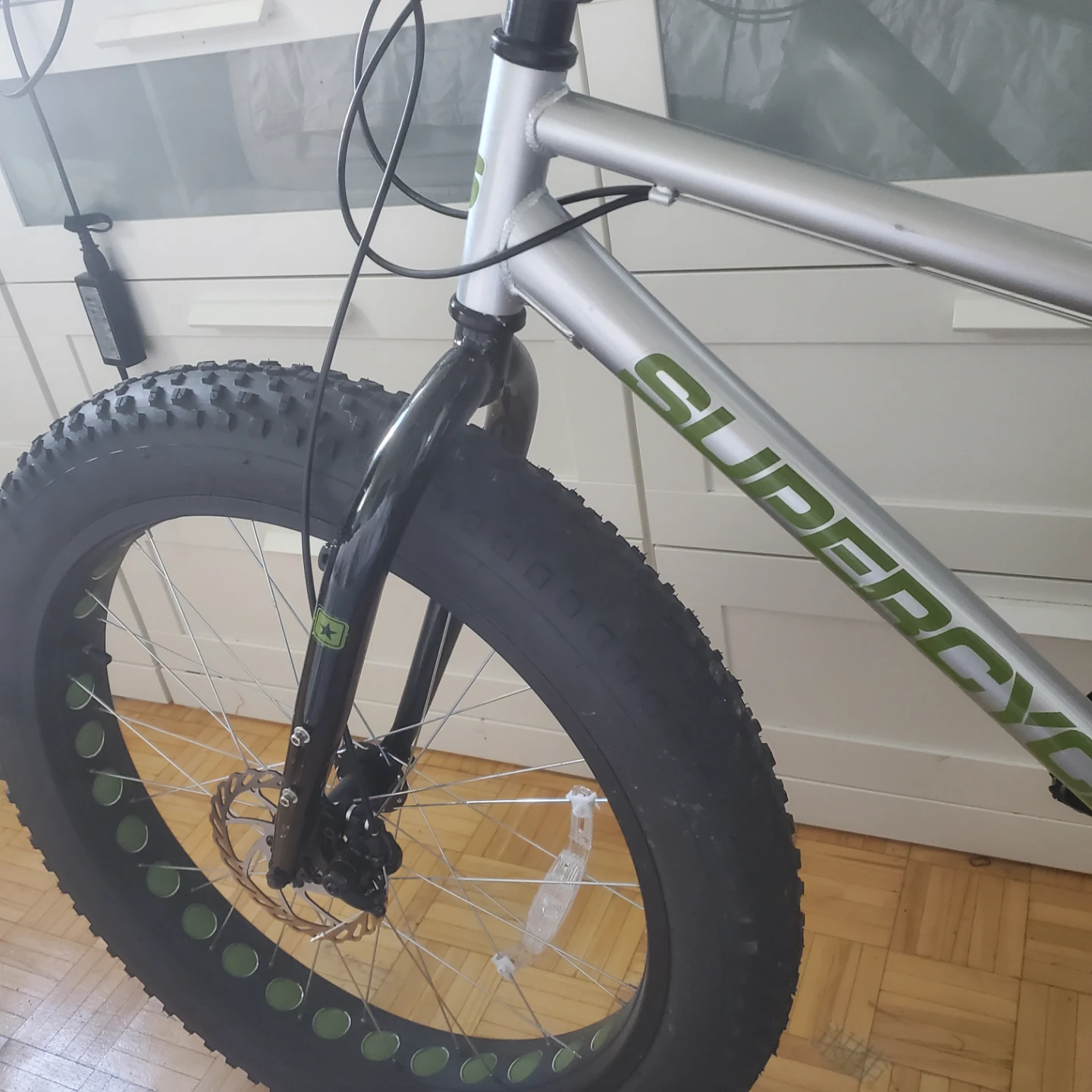 Supercycle Fat Bike Silver and Green - photo 2