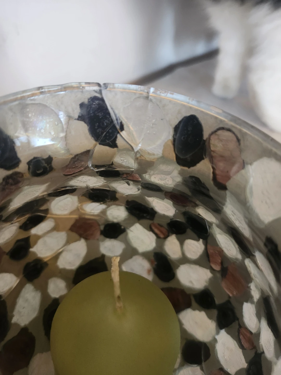 Mosaic glass candle holder - photo 3
