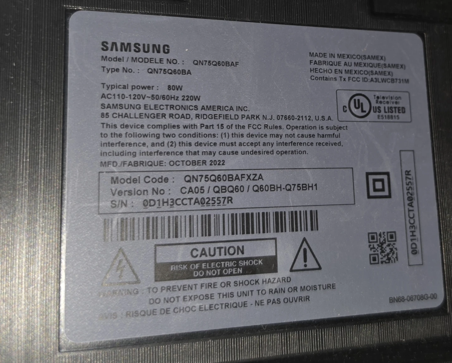 Samsung QN75Q60BAF 75-inch QLED 4K Smart TV - photo 4