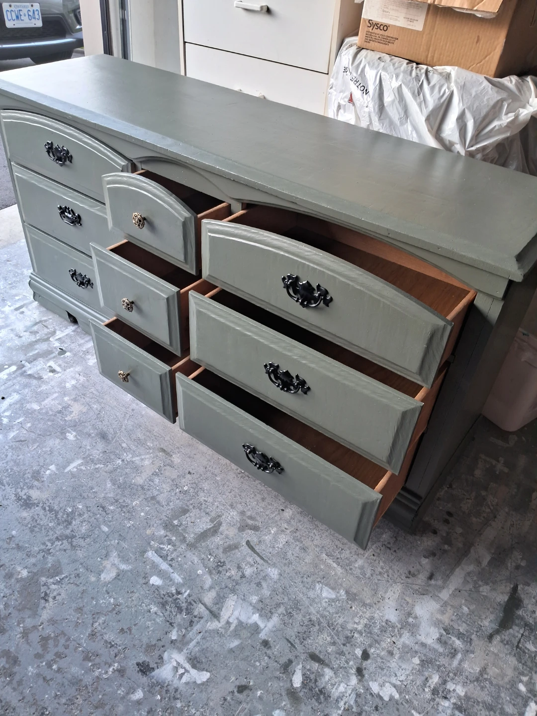 Olive Green Nine-Drawer Dresser - photo 4