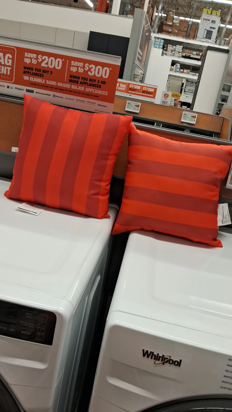 Two 16-inch Striped Toss Pillows