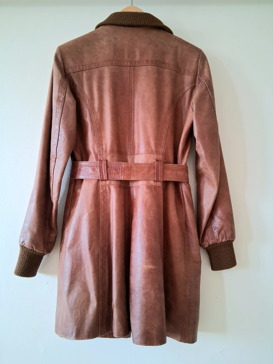 Genuine Leather Trench Coat, Women Sz S/M - photo 3
