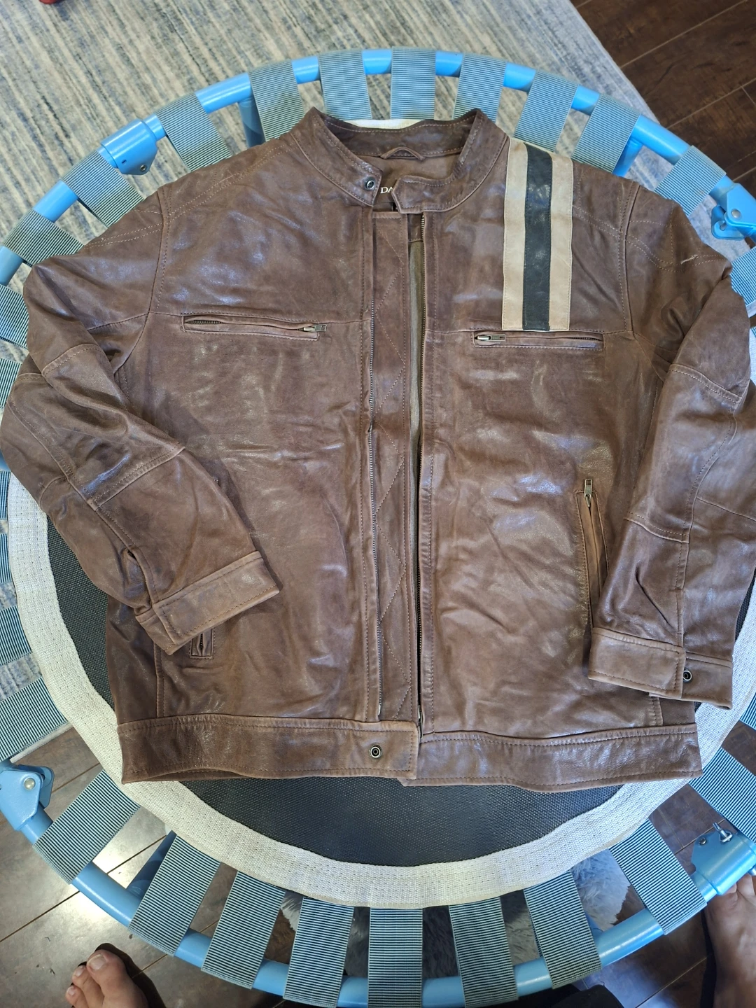 Danier Men's Brown Leather Jacket - XL