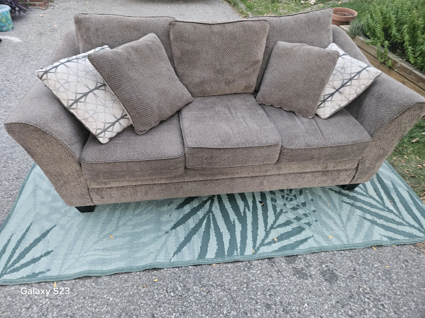 Brown Fabric Sofa