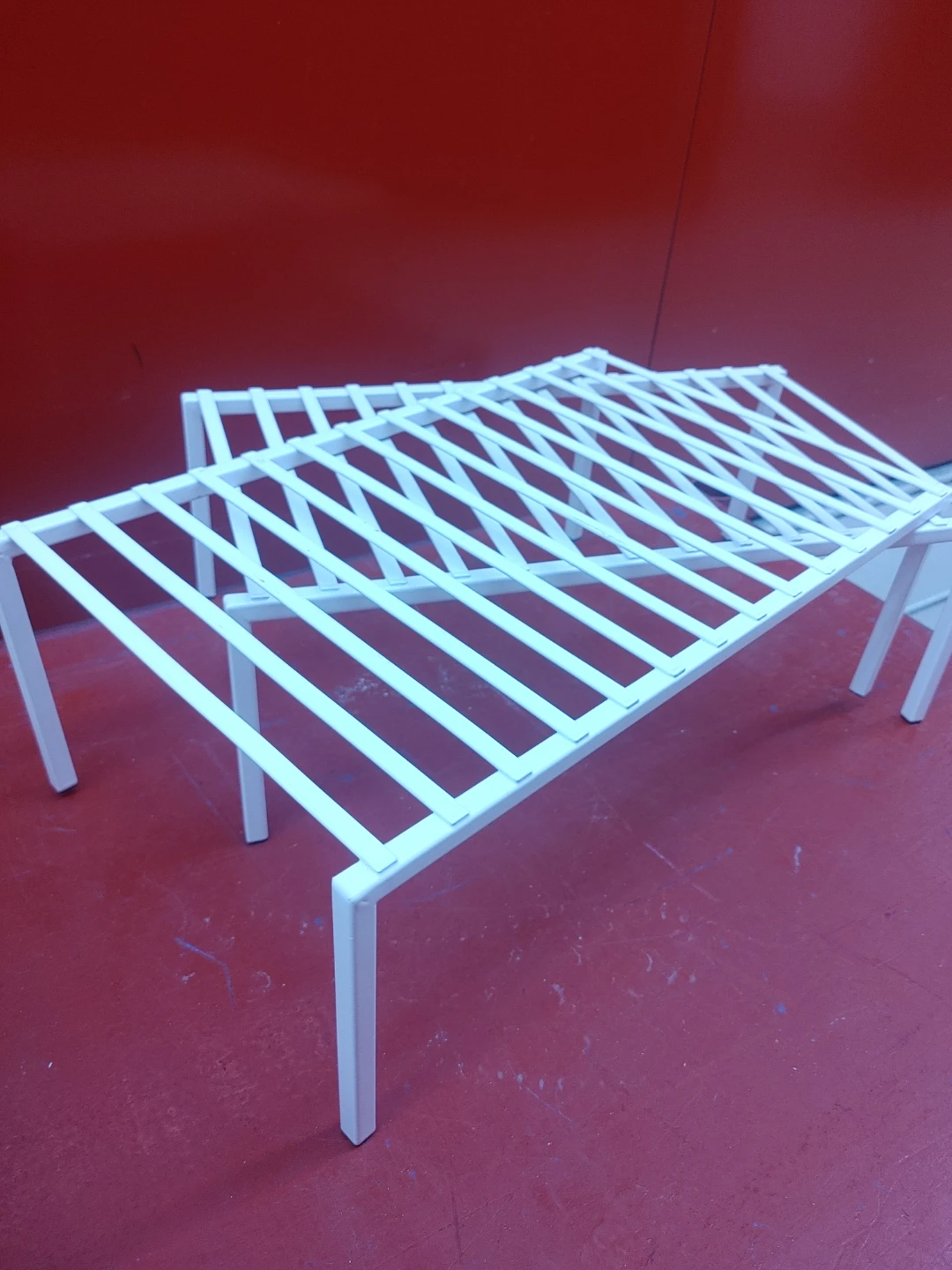 Set of 2 White Wire Shelving Units