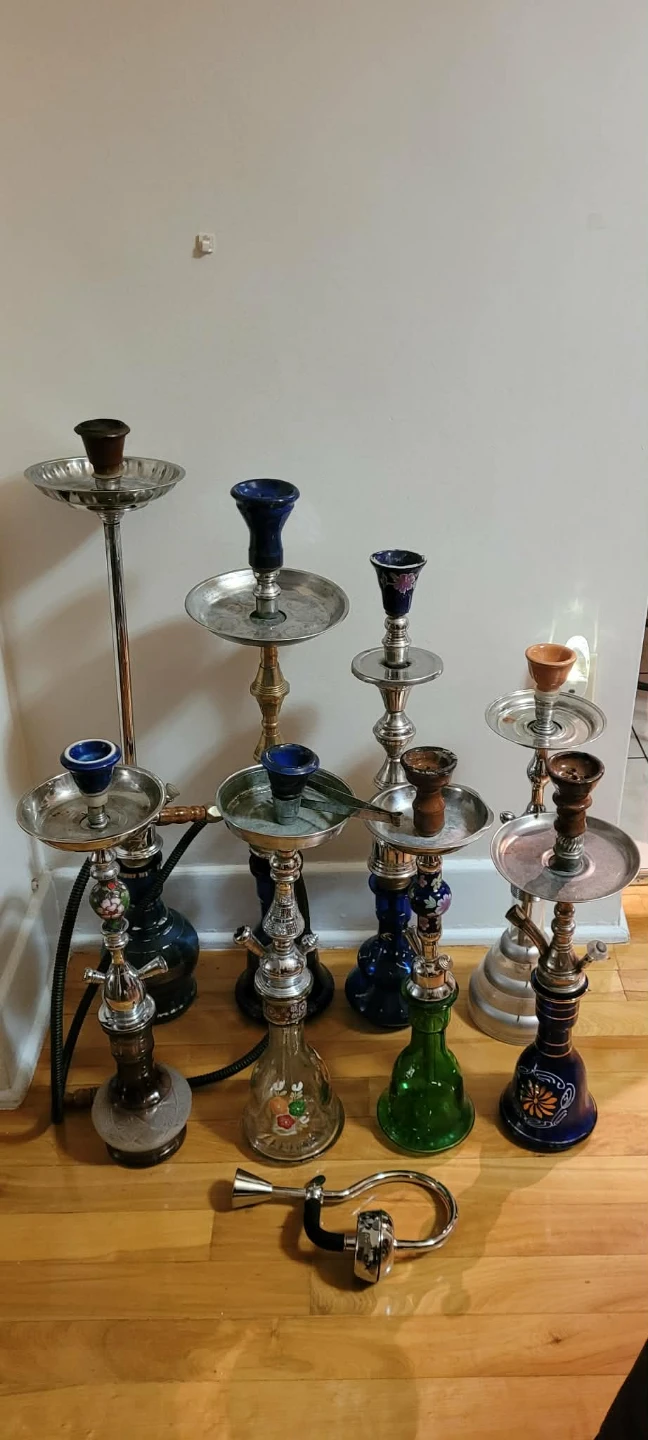 Collection of 8 Hookahs