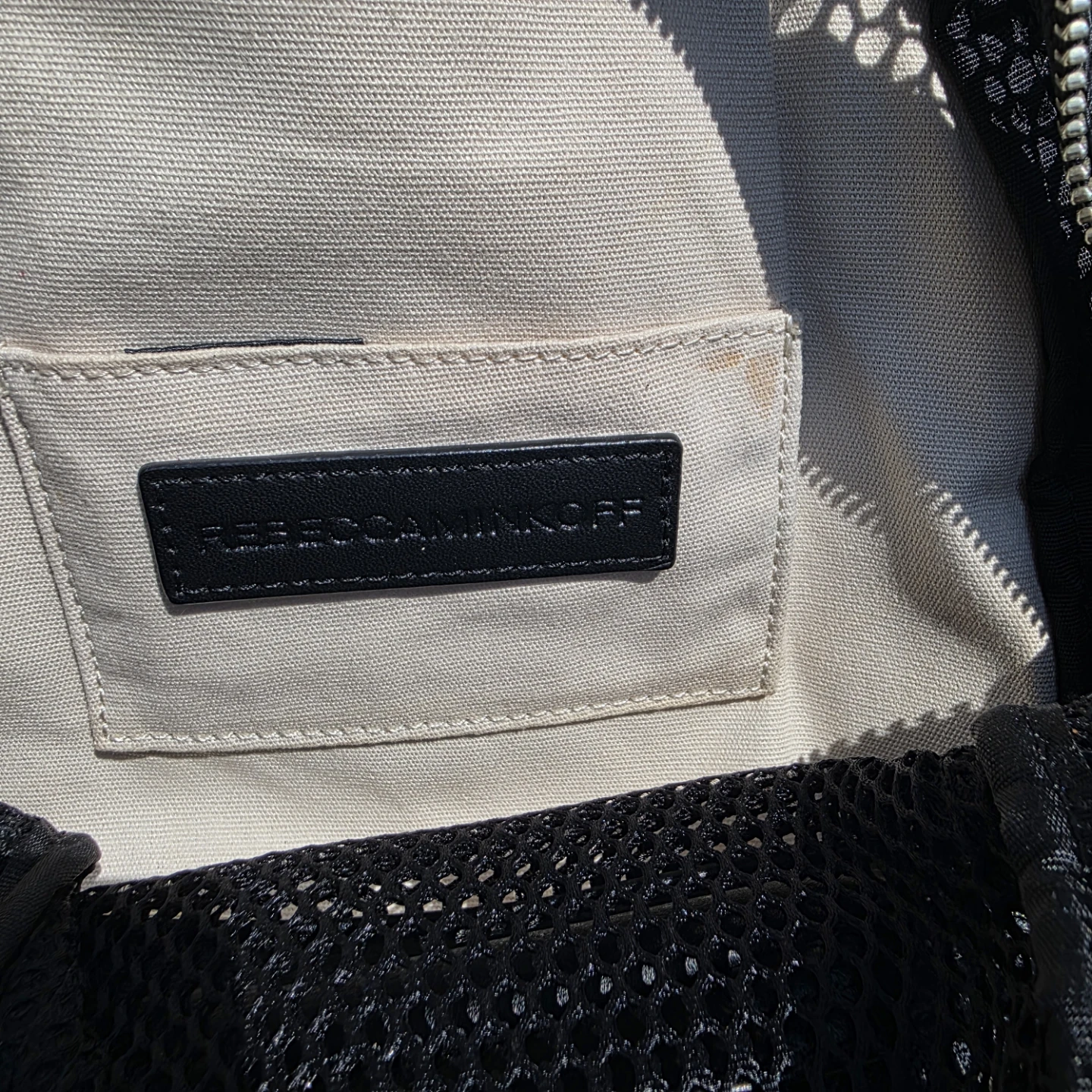 Rebecca Minkoff Black Mesh & Leather Backpack - photo 4