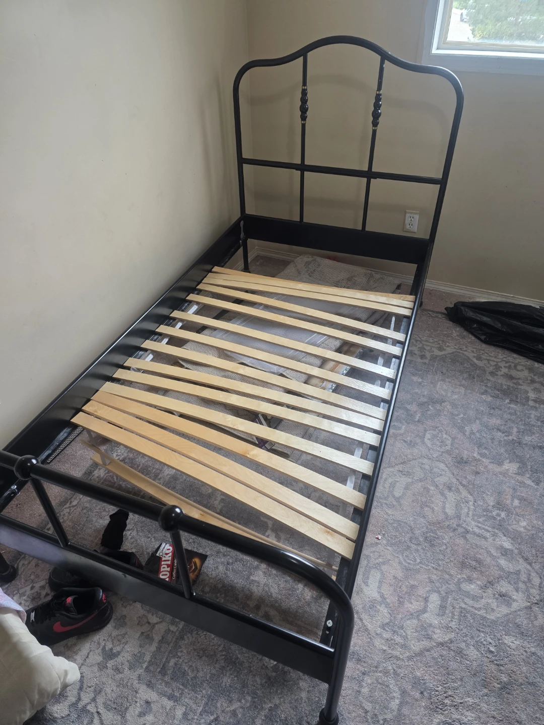 Black Metal Single Bed Frame - photo 2