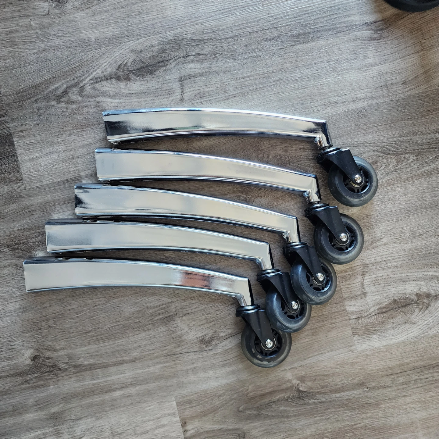 5 Chrome Office Chair Casters and legs